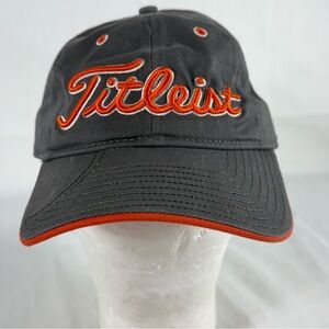 New Era Hat Cap Strapback Black Orange Baseball Hiker Hiking Titleist Mens Golf